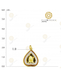 พิฆเนศ ใบโพธิ์พลอย 3 มิติ ทองรองจิ๋วเกลี้ยง