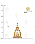 พิฆเนศ ทรงระฆังฐานพลอยเล็ก 3K จับขอบ