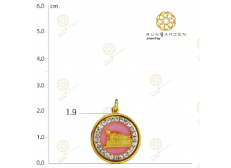 พระประจำวันอังคาร กลมพลอยนิลสีหลังยันต์เกลี้ยง