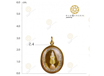 พระประจำวันอาทิตย์ 3 มิติ ไข่พลอยกลางเกลี้ยง