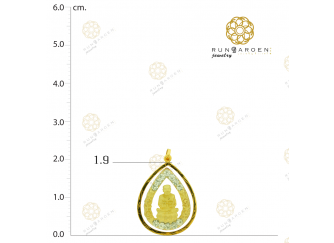 ปู่ทวด ดอกไม้ข้างหยดน้ำพลอยทองเล็ก จับขอบ