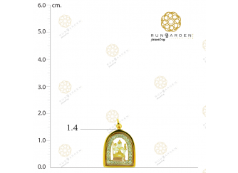 พระพรหม โค้งพลอย 3K เกลี้ยง