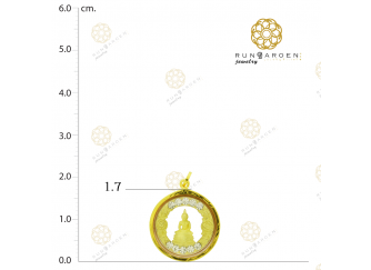 ล.พ.โสธร ดอกไม้ข้างพลอยกลมทองรองจิ๋ว จับขอบ