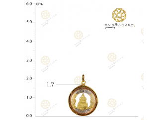 ชินราช ดอกไม้ข้างพลอยกลมทองรองจิ๋ว จับขอบ