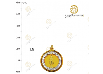 พระประจําวัน (ศุกร์) กลมพลอย 3 มิติหลัง ปู่ทวดกรอบเกลี้ยง