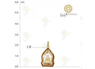 ล.พ.เงิน ฐานพลอยซุ้มพลอย 3K จับขอบ