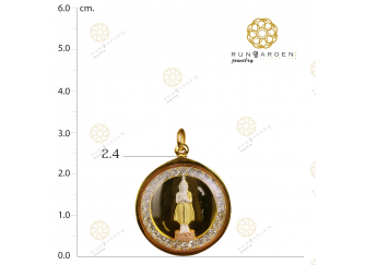 พระประจำวัน (ศุกร์) 3 มิติ กลมพลอยกลางเกลี้ยง