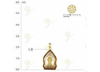 นาคปรก ฐานพลอยซุ้มทอง จับขอบ