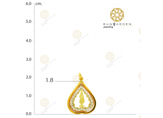 พระประจำวันจันทร์ ใบโพธิ์พลอยรองจิ๋วเกลี้ยง