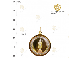 พระประจำวัน (อาทิตย์) 3 มิติ กลมพลอยกลางเกลี้ยง