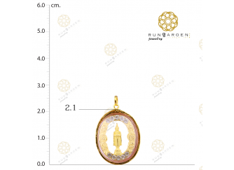 พระประจำวันพุธ ดอกไม้ข้างพลอยไข่เล็ก จับขอบ