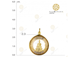 ไร่ขิง ดอกไม้ข้าง พลอยกลมใหญ่ ทอง จับขอบ