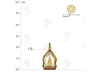 สมเด็จโต ฐานพลอยซุ้มพลอยทอง จับขอบ