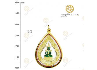 พระแก้วเขียว ซุ้มดอกไม้หยดน้ำใหญ่เกลี้ยง