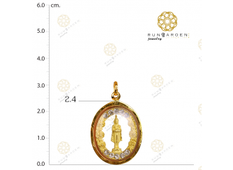 พระประจำวันพุธ ดอกไม้ข้างไข่พลอยกลาง จับขอบ