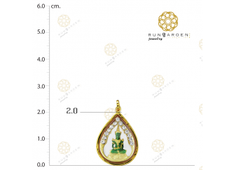 พระแก้วเขียว ซุ้มพลอยหยดน้ำ จับขอบ