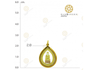 กวนอิม นั่งบัวหยดน้ำ 3K จับขอบ