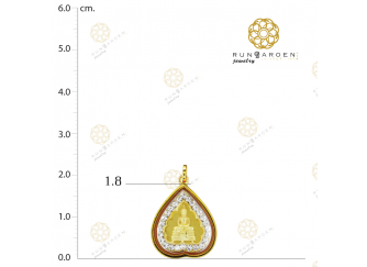 โสธร ใบโพธิ์พลอย 3 มิติ ทองรองจิ๋วเกลี้ยง