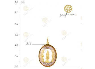 พระประจำวันอาทิตย์ ดอกไม้ข้างพลอยไข่เล็ก จับขอบ